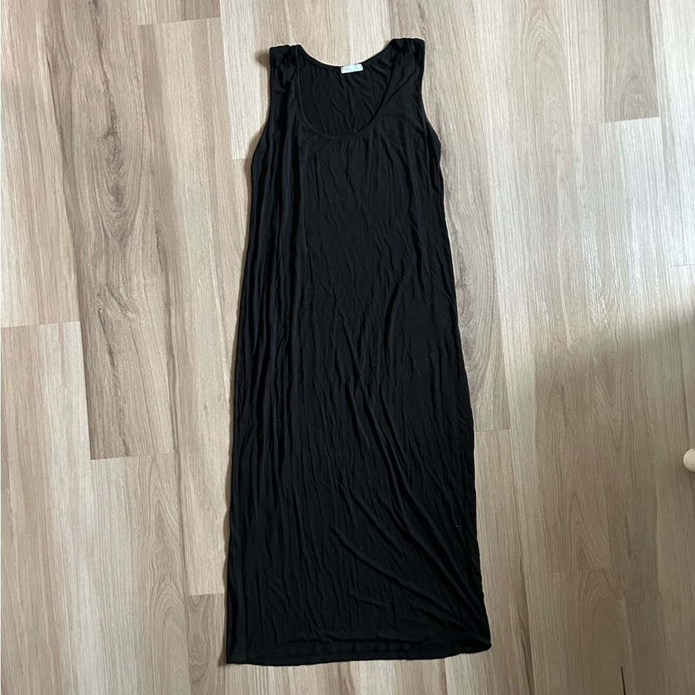 black maxi dress